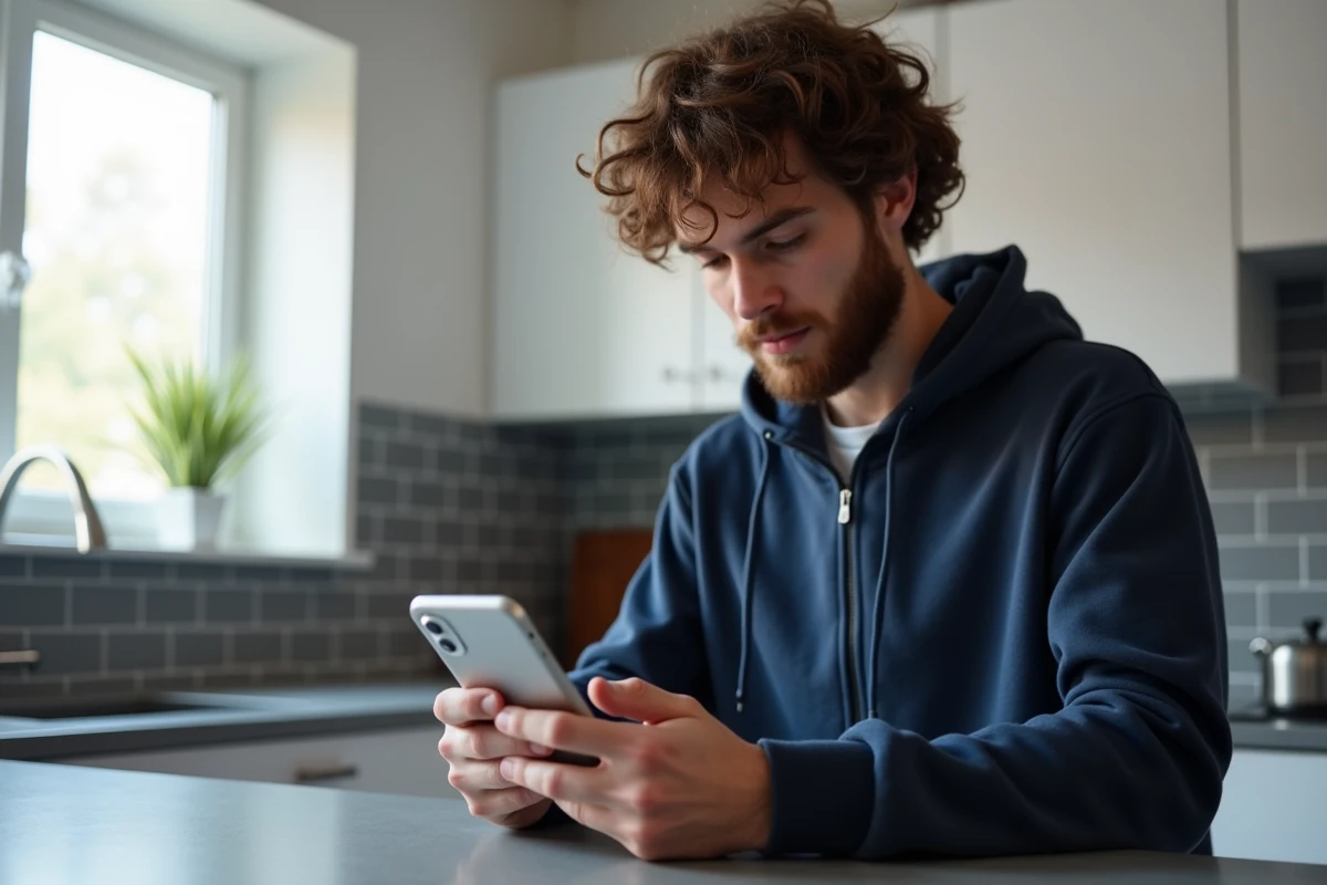 Homme éditant un fichier audio sur GarageBand iPhone pour créer une sonnerie personnalisée