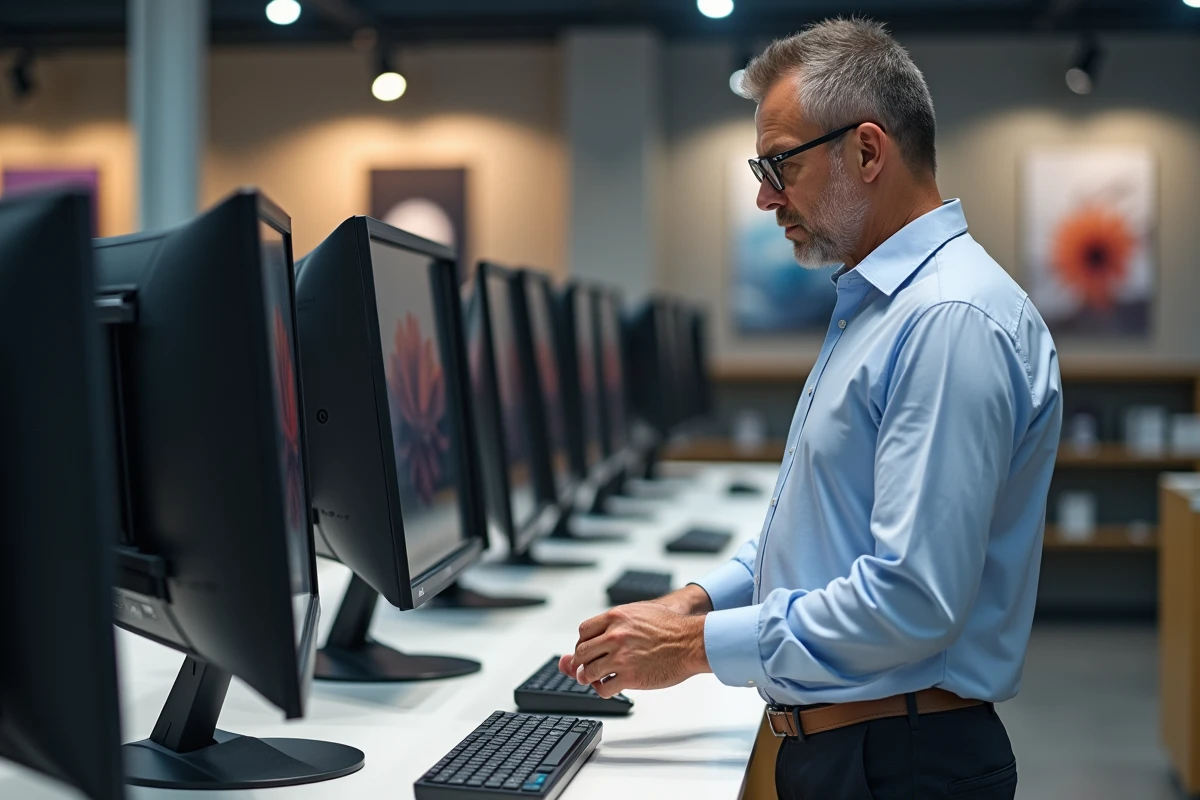 Homme vérifiant la taille d