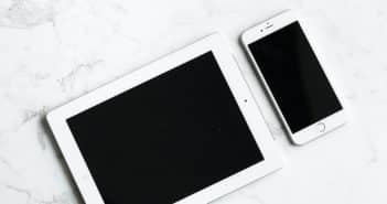 white iPad and silver iPhone 6
